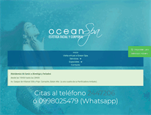 Tablet Screenshot of oceanspaecuador.com